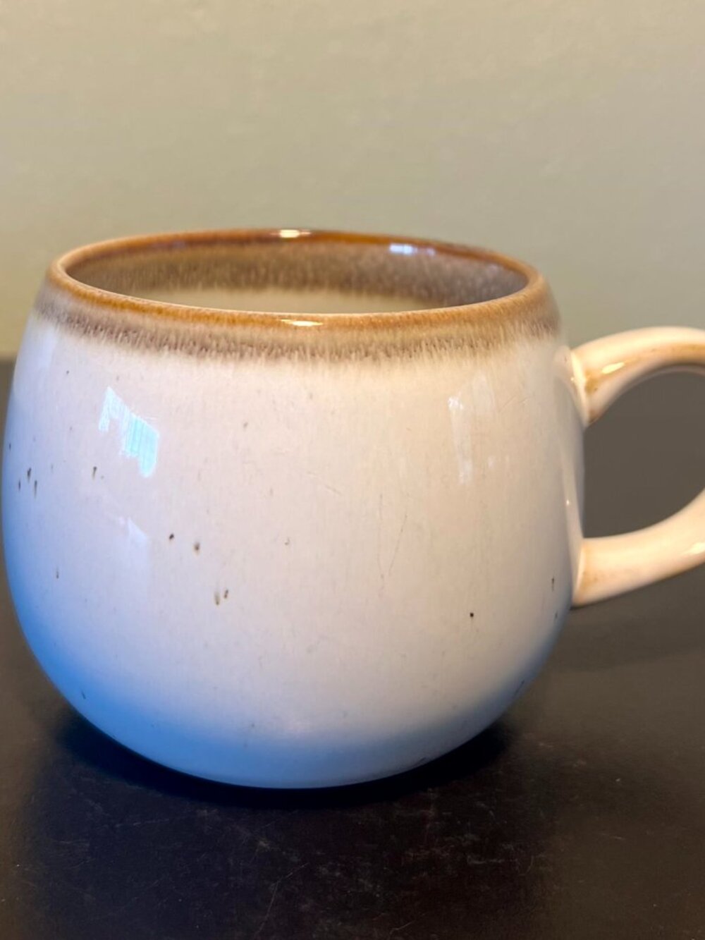 Hearth & Hand Magnolia Reactive Glaze Sour Cream Stoneware Pot Belly Mug 10oz